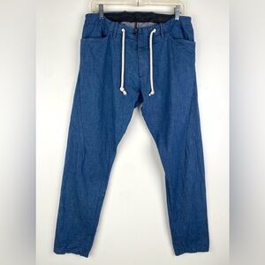 Matias Thorley Lightweight Indigo Denim Pants, Sz Small
